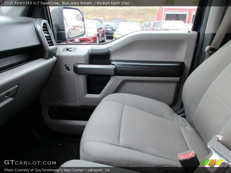 Blue Jeans Metallic / Medium Earth Gray 2015 Ford F150 XLT SuperCrew