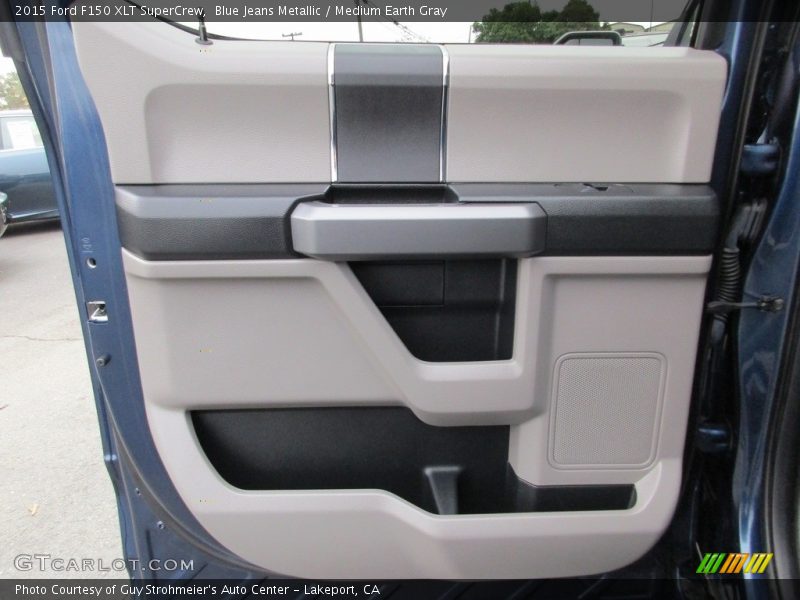 Blue Jeans Metallic / Medium Earth Gray 2015 Ford F150 XLT SuperCrew