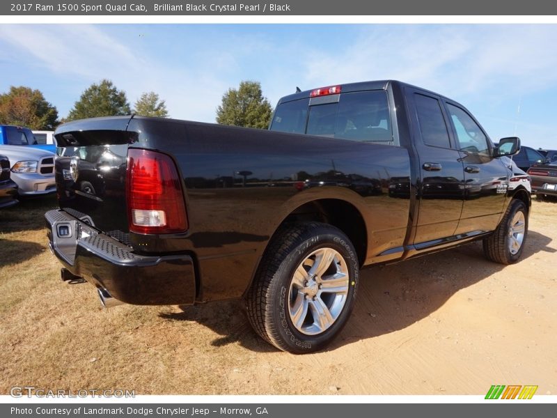 Brilliant Black Crystal Pearl / Black 2017 Ram 1500 Sport Quad Cab
