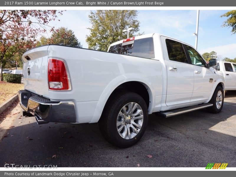 Bright White / Canyon Brown/Light Frost Beige 2017 Ram 1500 Laramie Longhorn Crew Cab