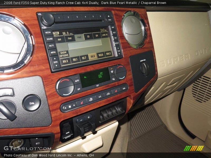 Dark Blue Pearl Metallic / Chaparral Brown 2008 Ford F350 Super Duty King Ranch Crew Cab 4x4 Dually