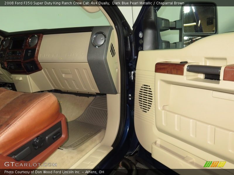 Dark Blue Pearl Metallic / Chaparral Brown 2008 Ford F350 Super Duty King Ranch Crew Cab 4x4 Dually