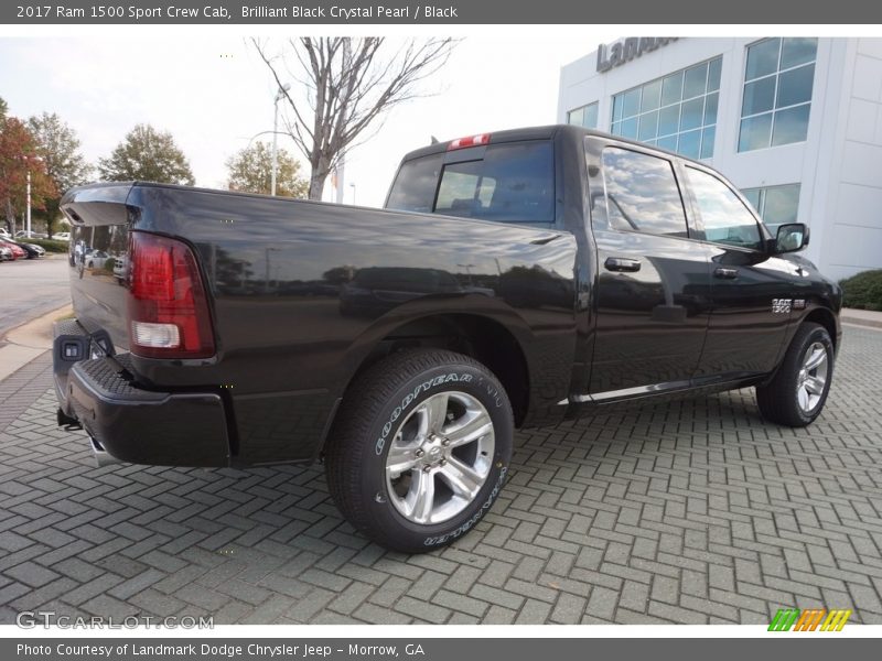 Brilliant Black Crystal Pearl / Black 2017 Ram 1500 Sport Crew Cab