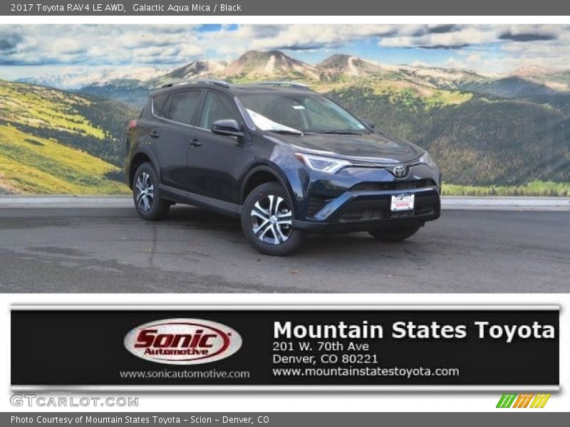 Galactic Aqua Mica / Black 2017 Toyota RAV4 LE AWD