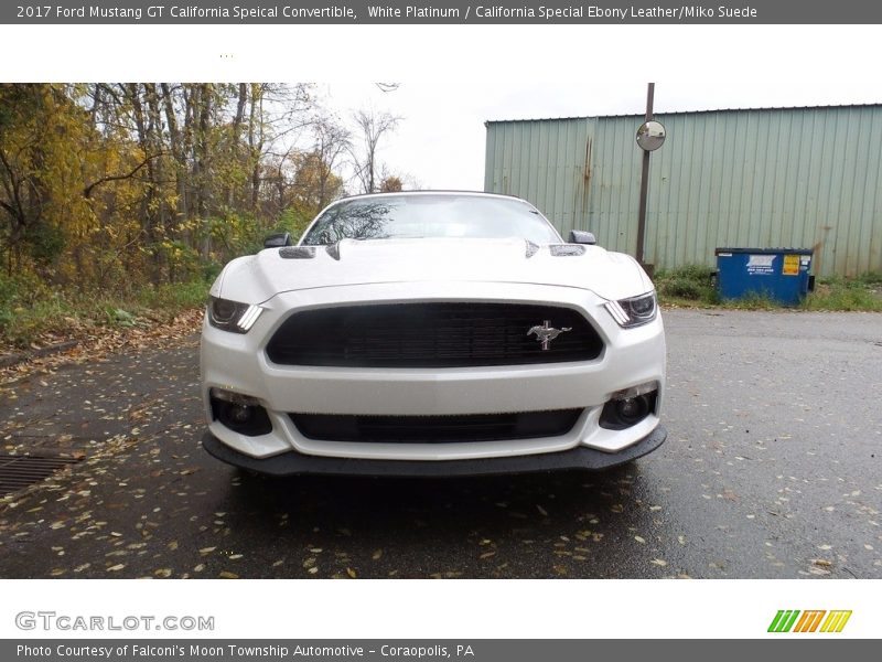 White Platinum / California Special Ebony Leather/Miko Suede 2017 Ford Mustang GT California Speical Convertible