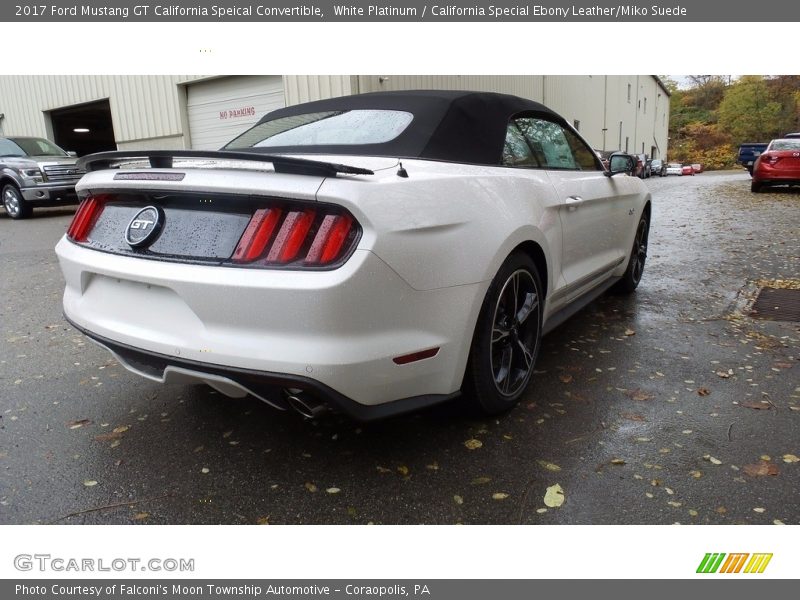 White Platinum / California Special Ebony Leather/Miko Suede 2017 Ford Mustang GT California Speical Convertible