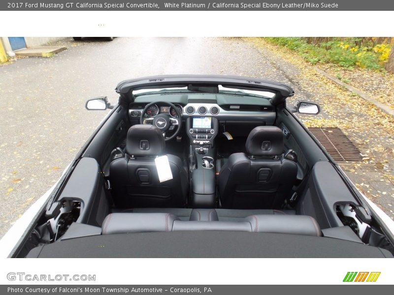White Platinum / California Special Ebony Leather/Miko Suede 2017 Ford Mustang GT California Speical Convertible