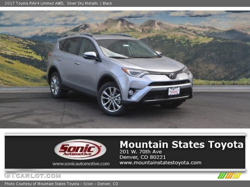 Silver Sky Metallic / Black 2017 Toyota RAV4 Limited AWD