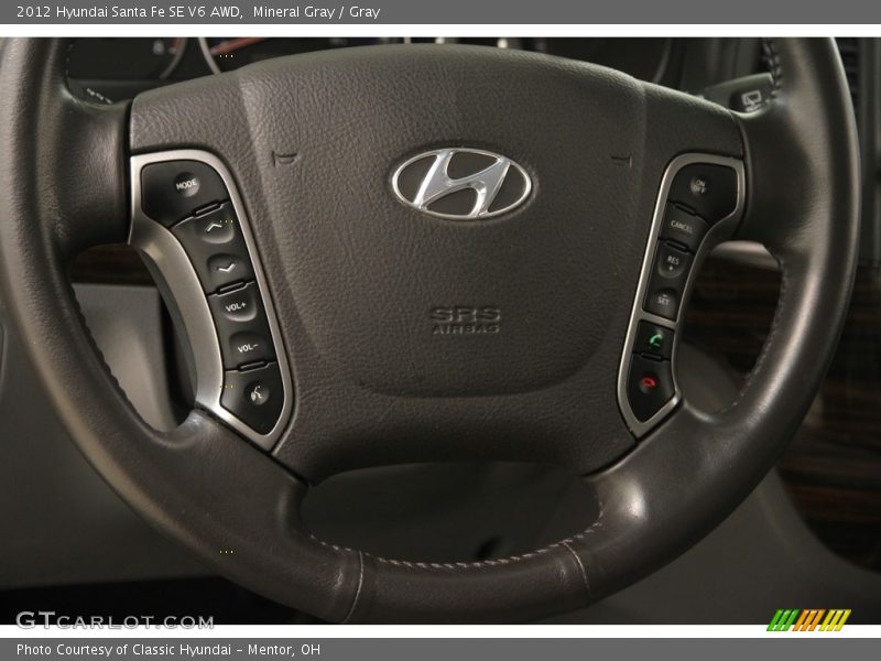 Mineral Gray / Gray 2012 Hyundai Santa Fe SE V6 AWD
