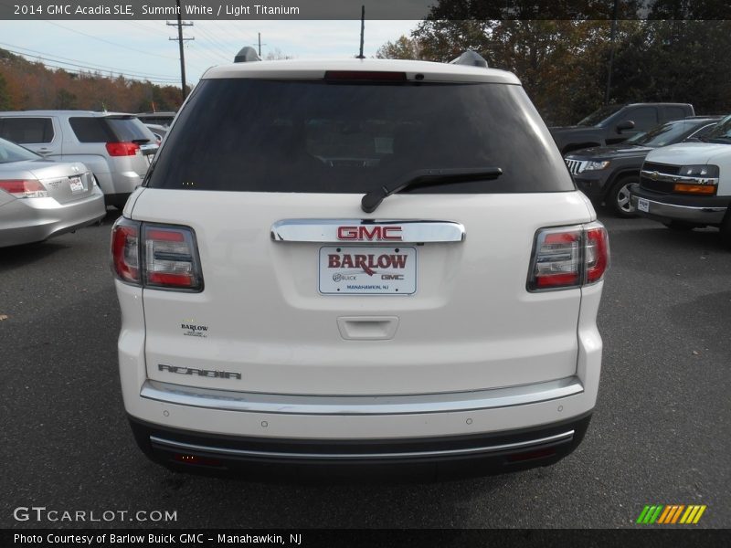 Summit White / Light Titanium 2014 GMC Acadia SLE