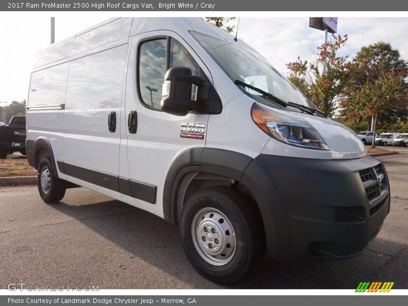 Bright White / Gray 2017 Ram ProMaster 2500 High Roof Cargo Van