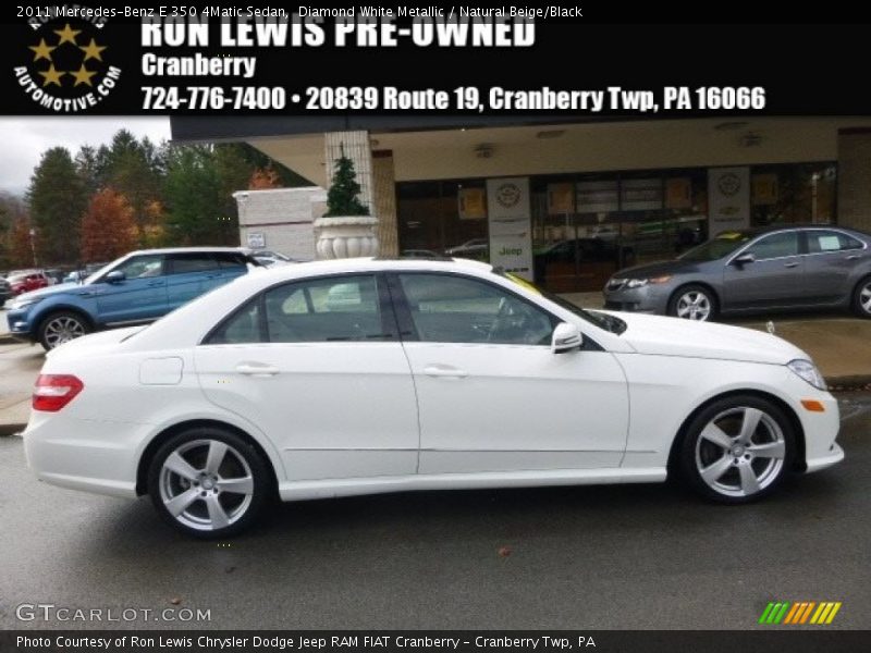 Diamond White Metallic / Natural Beige/Black 2011 Mercedes-Benz E 350 4Matic Sedan