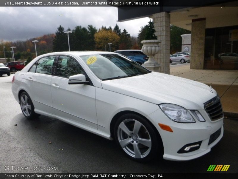 Diamond White Metallic / Natural Beige/Black 2011 Mercedes-Benz E 350 4Matic Sedan