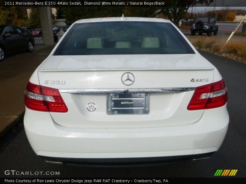 Diamond White Metallic / Natural Beige/Black 2011 Mercedes-Benz E 350 4Matic Sedan