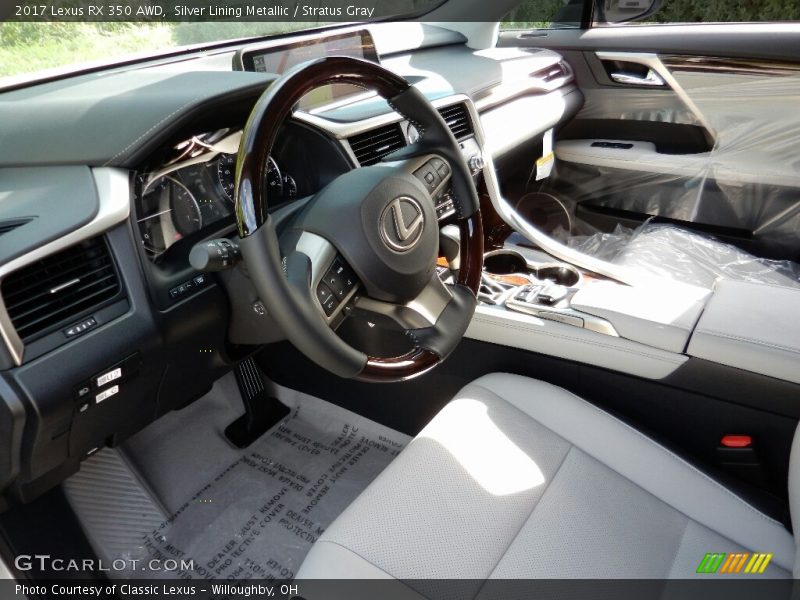 Silver Lining Metallic / Stratus Gray 2017 Lexus RX 350 AWD