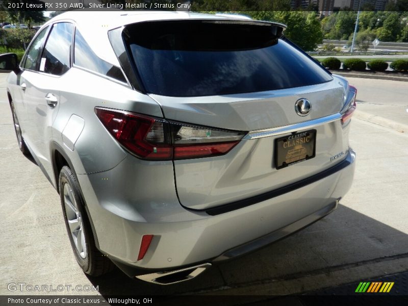 Silver Lining Metallic / Stratus Gray 2017 Lexus RX 350 AWD