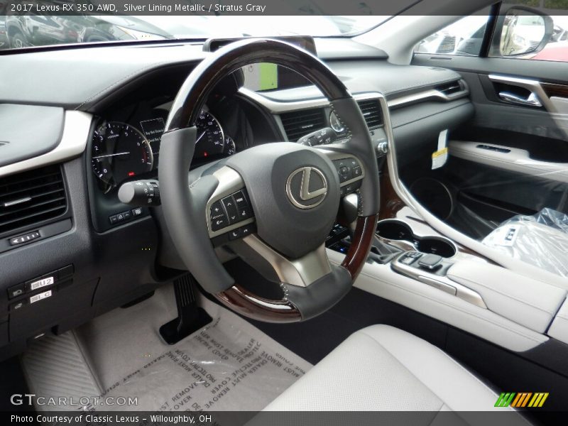Silver Lining Metallic / Stratus Gray 2017 Lexus RX 350 AWD