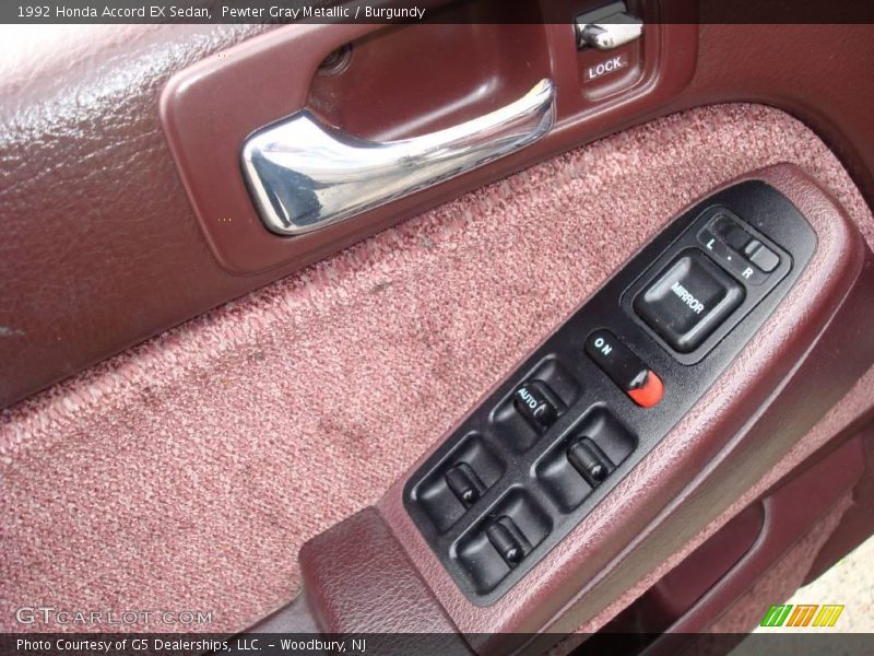 Pewter Gray Metallic / Burgundy 1992 Honda Accord EX Sedan
