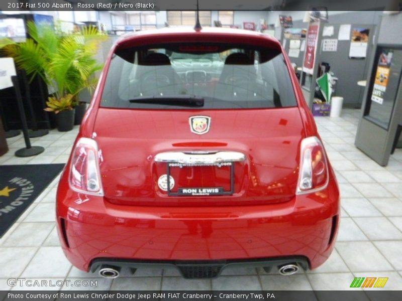 Rosso (Red) / Nero (Black) 2017 Fiat 500 Abarth