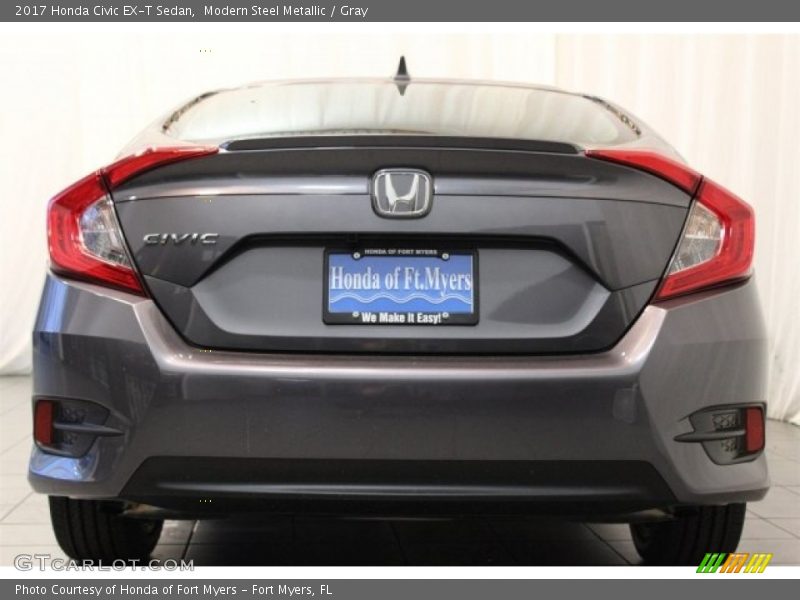 Modern Steel Metallic / Gray 2017 Honda Civic EX-T Sedan