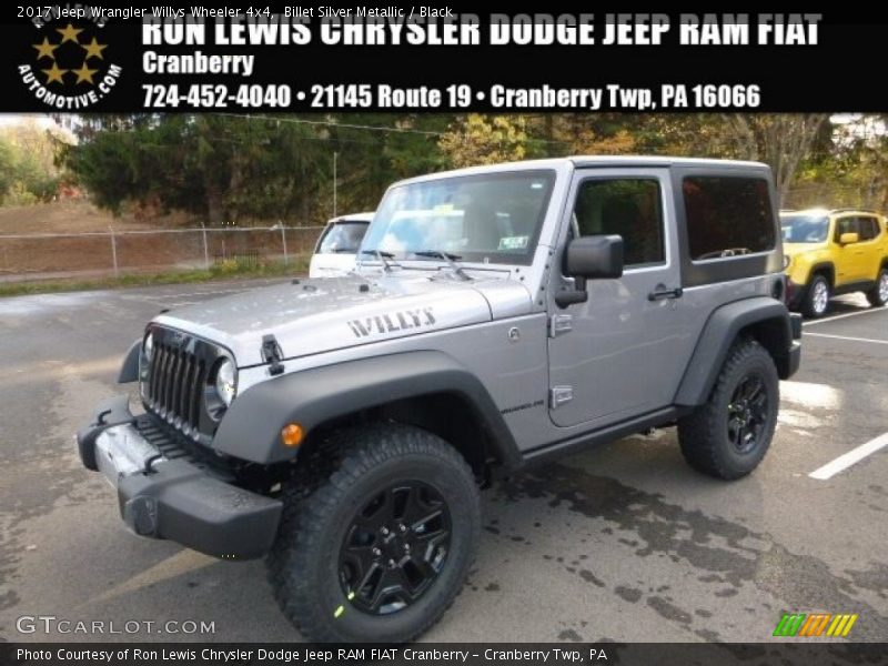 Billet Silver Metallic / Black 2017 Jeep Wrangler Willys Wheeler 4x4