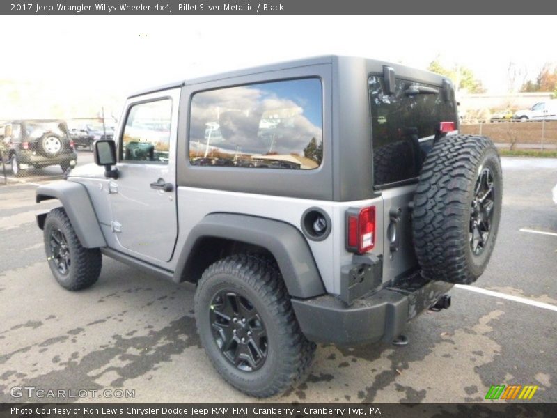 Billet Silver Metallic / Black 2017 Jeep Wrangler Willys Wheeler 4x4