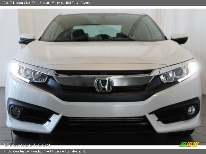 White Orchid Pearl / Ivory 2017 Honda Civic EX-L Sedan