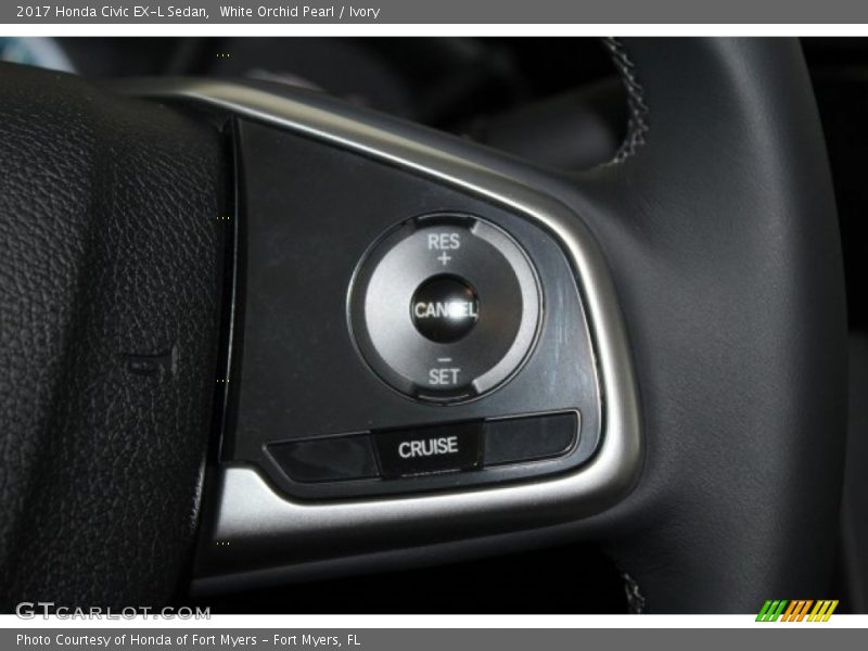 White Orchid Pearl / Ivory 2017 Honda Civic EX-L Sedan