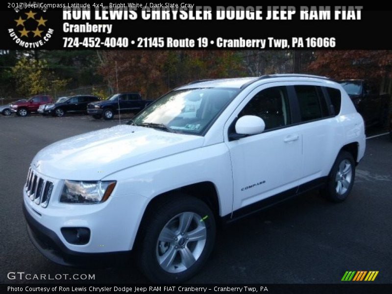 Bright White / Dark Slate Gray 2017 Jeep Compass Latitude 4x4