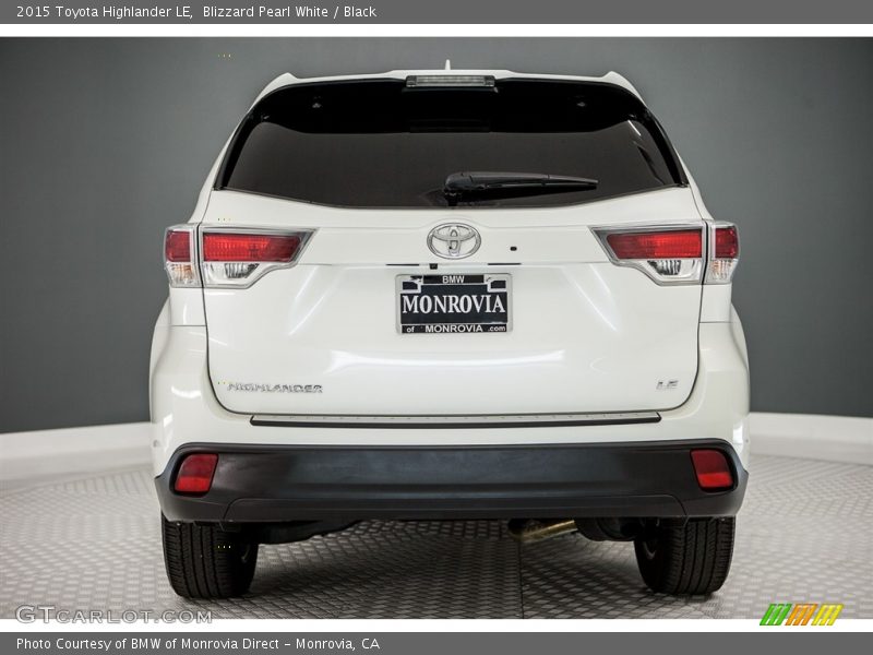 Blizzard Pearl White / Black 2015 Toyota Highlander LE