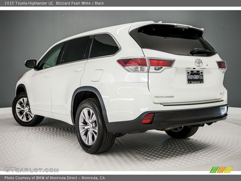 Blizzard Pearl White / Black 2015 Toyota Highlander LE