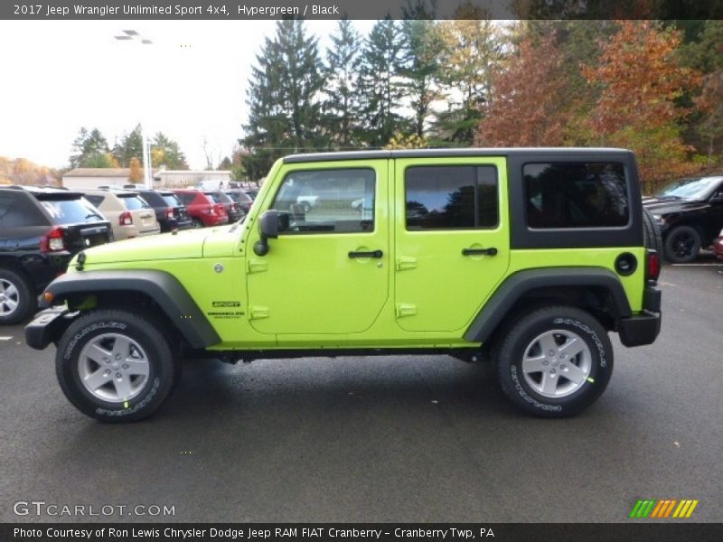 Hypergreen / Black 2017 Jeep Wrangler Unlimited Sport 4x4