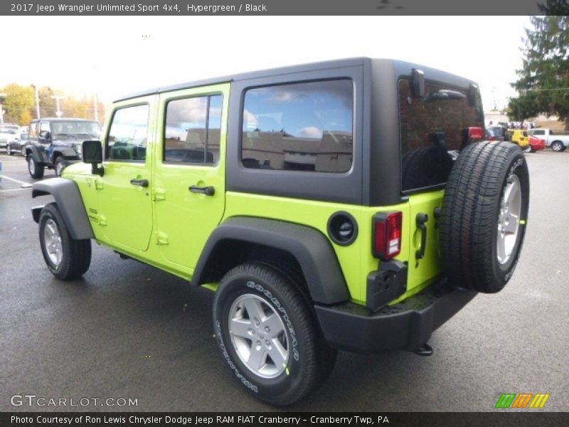 Hypergreen / Black 2017 Jeep Wrangler Unlimited Sport 4x4