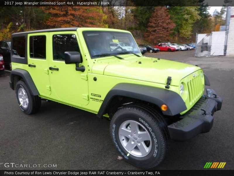 Hypergreen / Black 2017 Jeep Wrangler Unlimited Sport 4x4