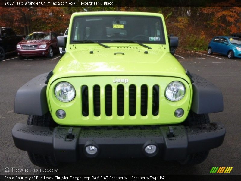 Hypergreen / Black 2017 Jeep Wrangler Unlimited Sport 4x4