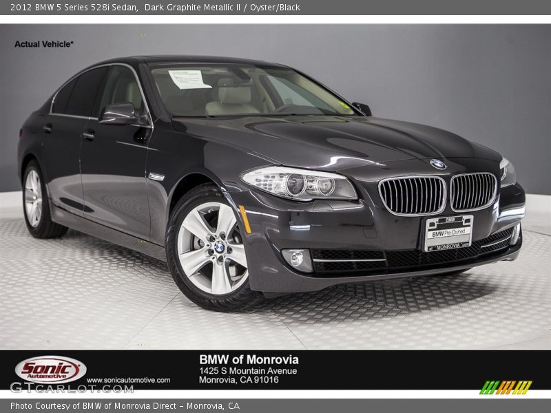 Dark Graphite Metallic II / Oyster/Black 2012 BMW 5 Series 528i Sedan