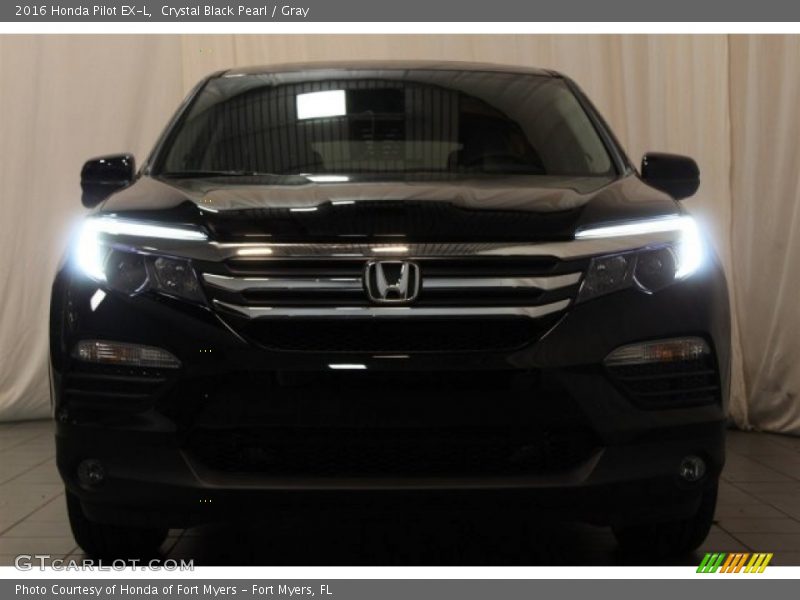 Crystal Black Pearl / Gray 2016 Honda Pilot EX-L