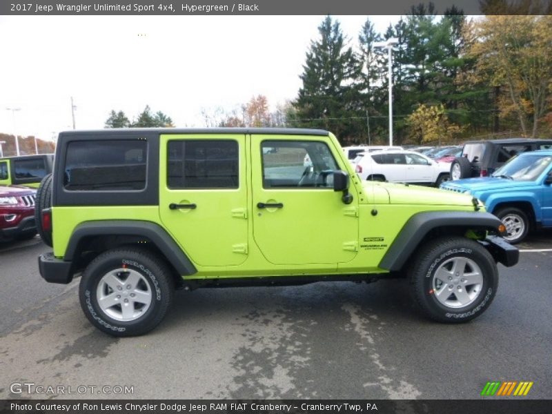 Hypergreen / Black 2017 Jeep Wrangler Unlimited Sport 4x4