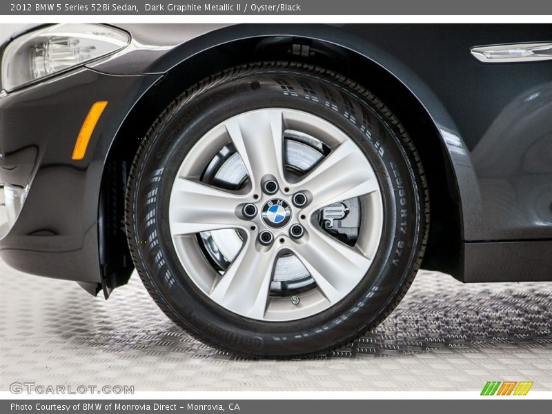 Dark Graphite Metallic II / Oyster/Black 2012 BMW 5 Series 528i Sedan