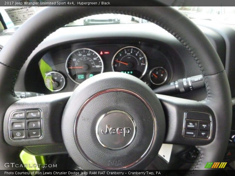 Hypergreen / Black 2017 Jeep Wrangler Unlimited Sport 4x4