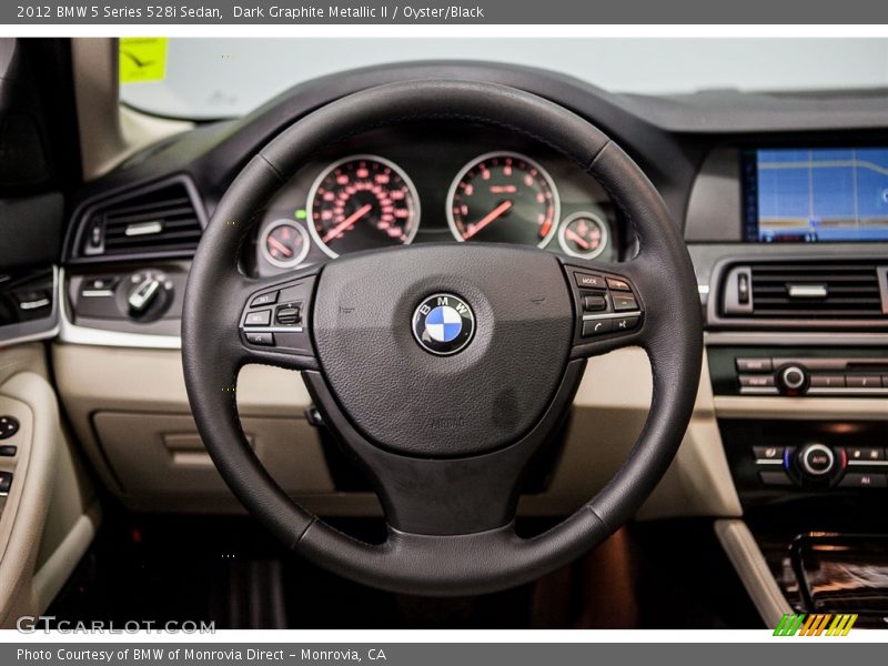 Dark Graphite Metallic II / Oyster/Black 2012 BMW 5 Series 528i Sedan