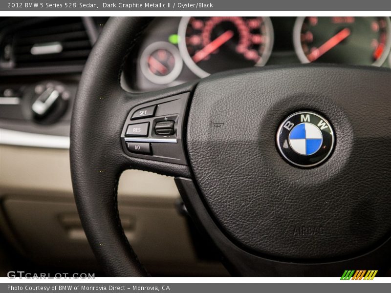 Dark Graphite Metallic II / Oyster/Black 2012 BMW 5 Series 528i Sedan