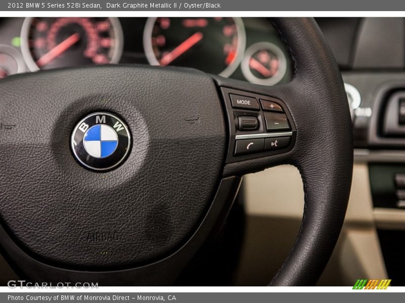 Dark Graphite Metallic II / Oyster/Black 2012 BMW 5 Series 528i Sedan