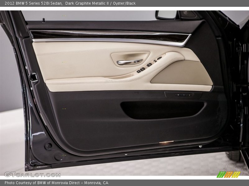 Dark Graphite Metallic II / Oyster/Black 2012 BMW 5 Series 528i Sedan