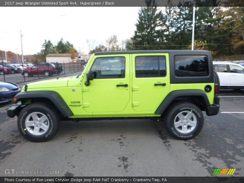 Hypergreen / Black 2017 Jeep Wrangler Unlimited Sport 4x4