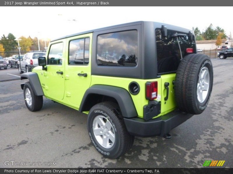Hypergreen / Black 2017 Jeep Wrangler Unlimited Sport 4x4