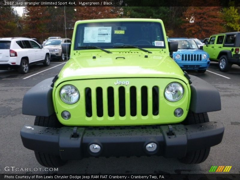 Hypergreen / Black 2017 Jeep Wrangler Unlimited Sport 4x4