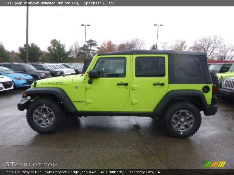 Hypergreen / Black 2017 Jeep Wrangler Unlimited Rubicon 4x4