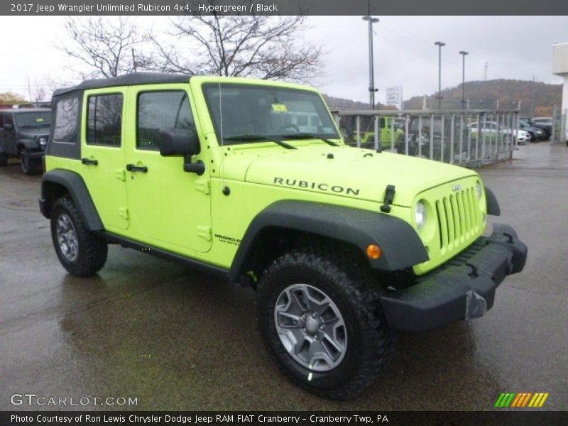 Hypergreen / Black 2017 Jeep Wrangler Unlimited Rubicon 4x4