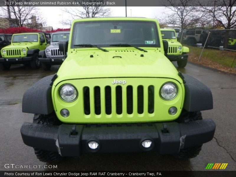 Hypergreen / Black 2017 Jeep Wrangler Unlimited Rubicon 4x4